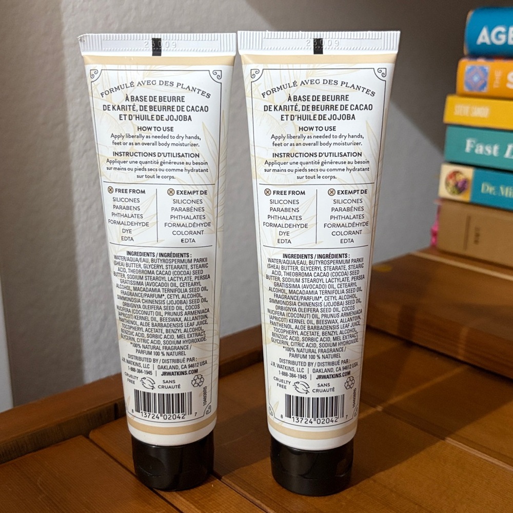 J.R. Watkins Hand Cream Coconut & Honey Made with Shea Butter, Jojoba Oil 2 Set - Picture 2 of 2